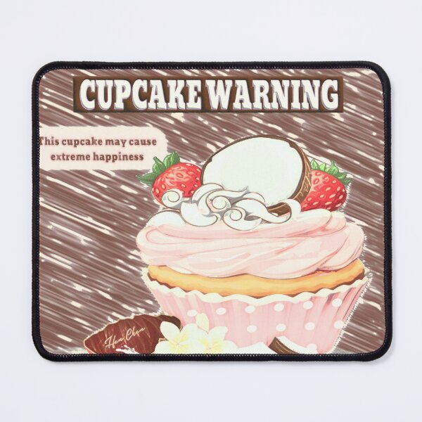 Item preview, RETRO CUPCAKE WARNING designed and sold by Hen-C-Art.