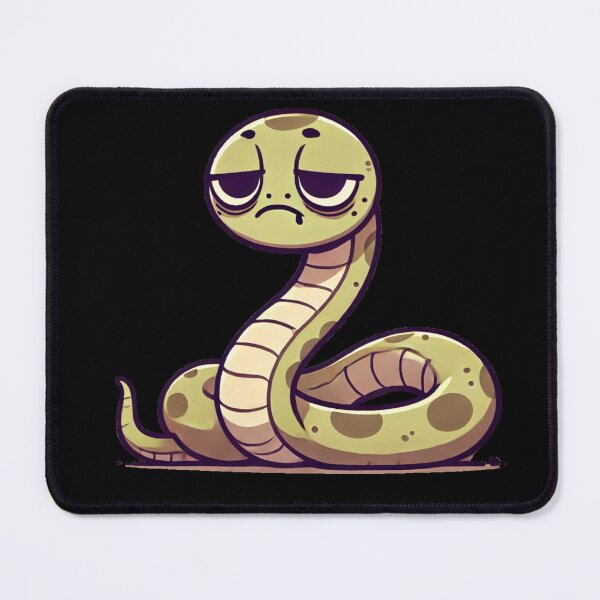 Item preview, Sad Snake - Cute Grumpy Reptile  designed and sold by jukill.