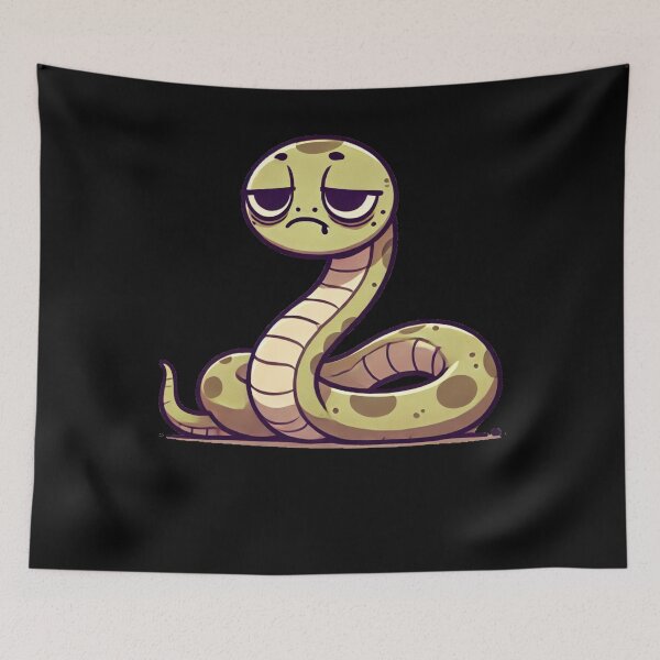 Item preview, Sad Snake - Cute Grumpy Reptile  designed and sold by jukill.