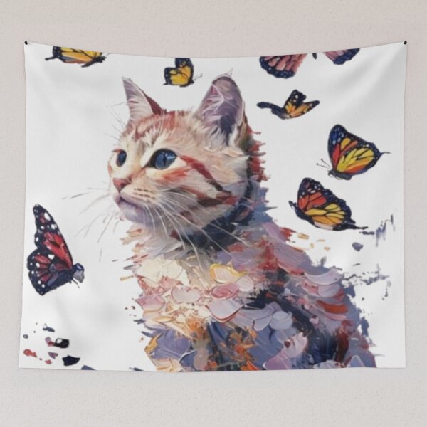 Item preview, Kitten & Butterflies - Dreamlike Animal Art designed and sold by MaciejCraft.