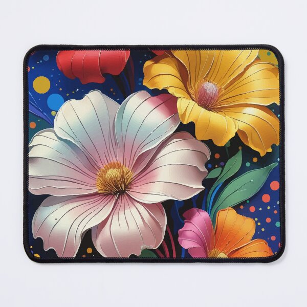 Aperçu de l'œuvre Explosion florale vibrante – Arts botaniques abstraits colorés créée et vendue par ajurnaya.
