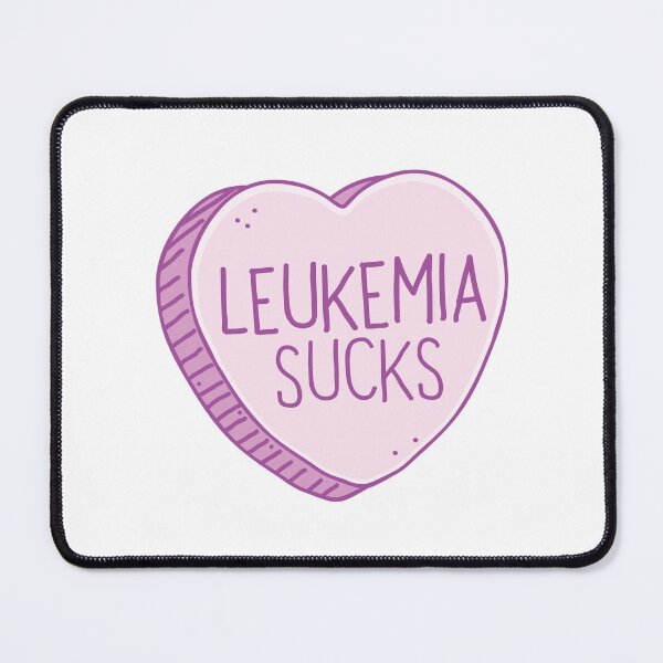 Item preview, Leukemia sucks in pink candy heart designed and sold by jazzydevil.