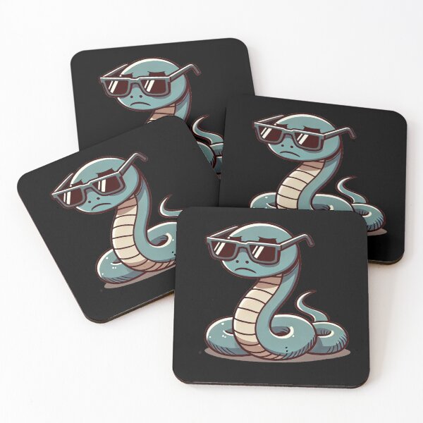 Item preview, tired snake with glasses tries to wake up designed and sold by jukill.