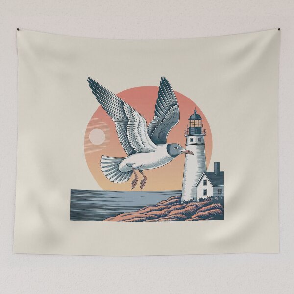 Item preview, Laughing Gull - Leucophaeus Atricilla Vintage Engraving designed and sold by GRABAPSHOP.