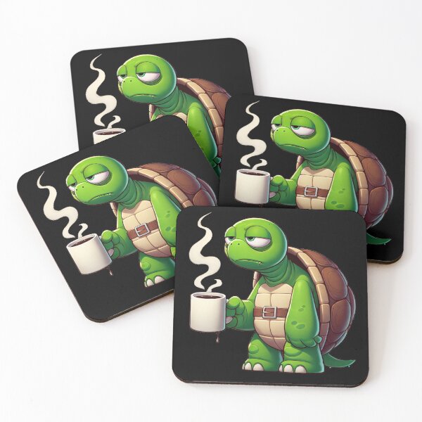 Item preview, the turtle with coffee is trying to wake up designed and sold by jukill.