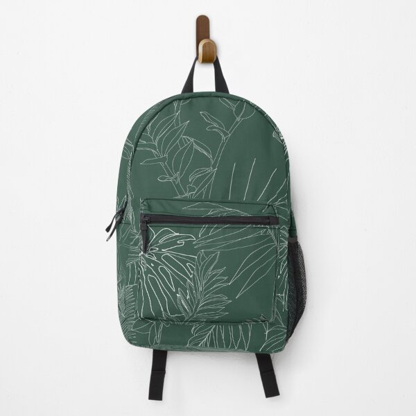 Item preview, Elegant seamless pattern with green hand drawn line tropical leaves and flowers. designed and sold by MatyKotiv.