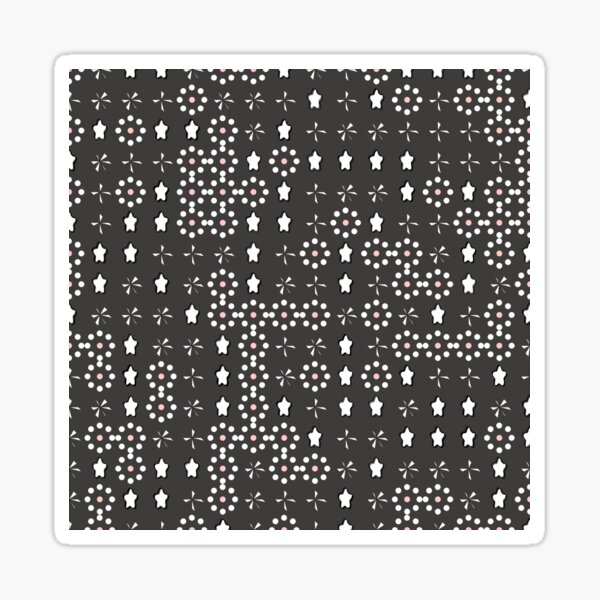 Beautiful Vintage Asthetic Textile Graphics Design Sticker