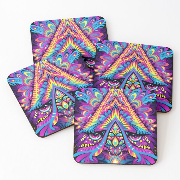 Item preview, Kaleidoscopic Third Eye Pyramid designed and sold by TrippyFest.