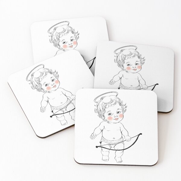 Item preview, Little cupid line art, love angel, valentines, hand drown line art. designed and sold by MatyKotiv.
