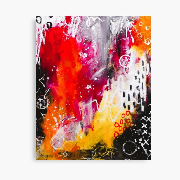 Aperçu de l'œuvre Feu abstrait créée et vendue par L'art du mixed media.