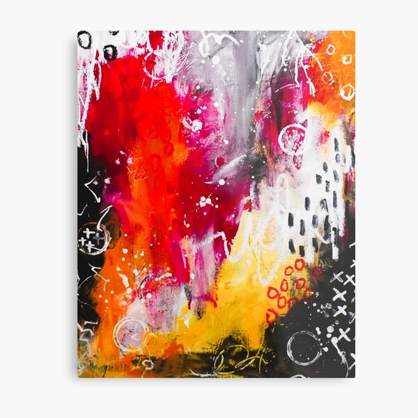 Aperçu de l'œuvre Feu abstrait créée et vendue par L'art du mixed media.