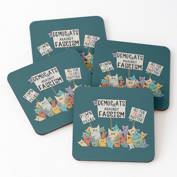 Item preview, Democratic Cats Protest Against Fascism & For Diversity designed and sold by Skizzenmonster.