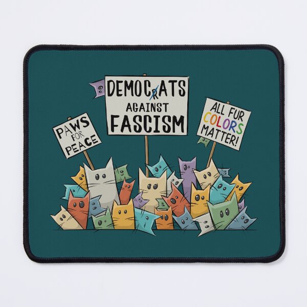 Item preview, Democratic Cats Protest Against Fascism & For Diversity designed and sold by Skizzenmonster.