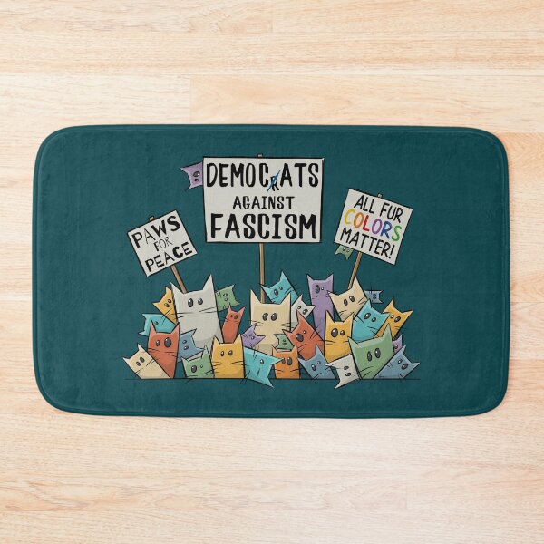 Item preview, Democratic Cats Protest Against Fascism & For Diversity designed and sold by Skizzenmonster.