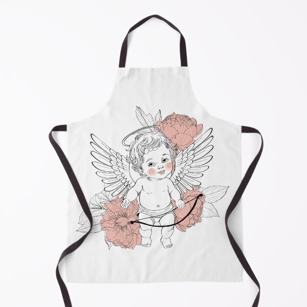 Item preview, Cupid, angel, love and flowers, vector illustration. Hand drawn little angel sketch and amur. designed and sold by MatyKotiv.