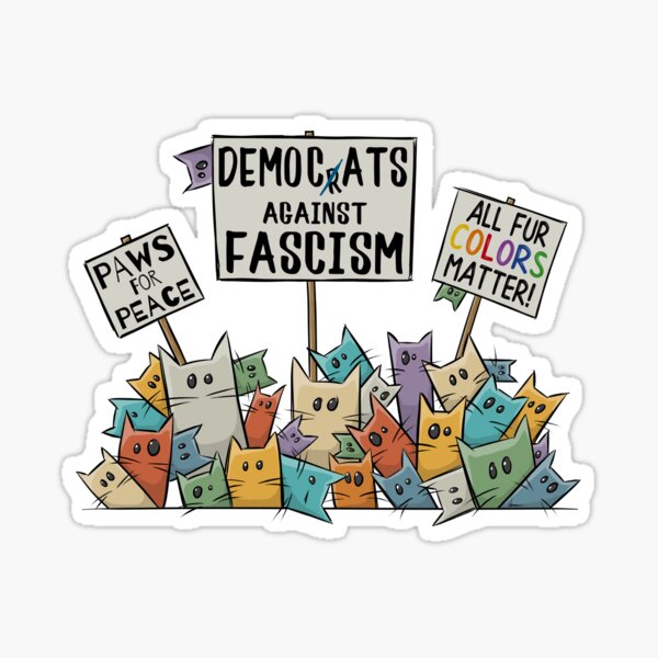 Artikel-Vorschau von Demokratische Katzen gegen Faschismus und für Vielfalt, designt und verkauft von Skizzenmonster.
