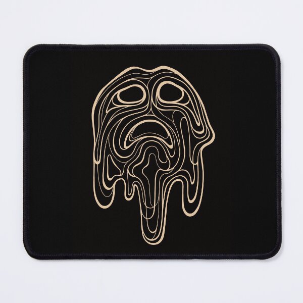 Item preview, Line Art Face Despair (on black) designed and sold by Alesa-Aleks.