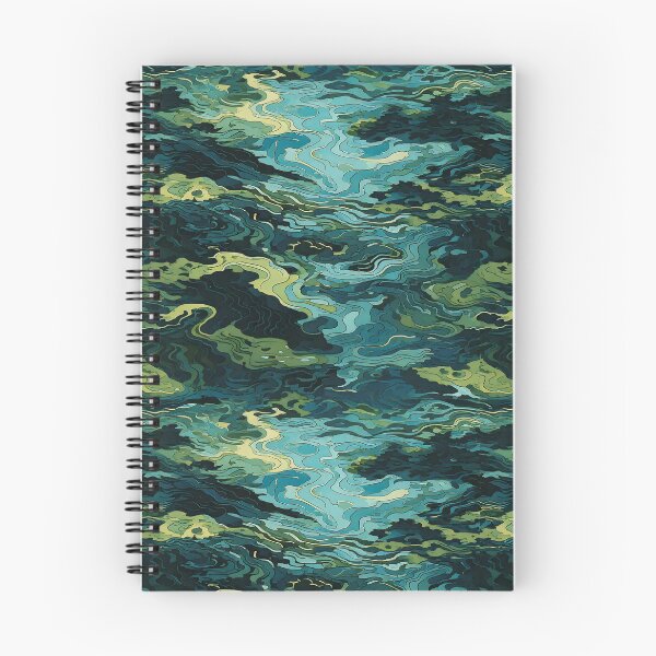 Item preview, Water ripple reflections in a forest lake camouflage pattern designed and sold by Designbes.