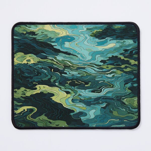 Item preview, Water ripple reflections in a forest lake camouflage pattern designed and sold by Designbes.