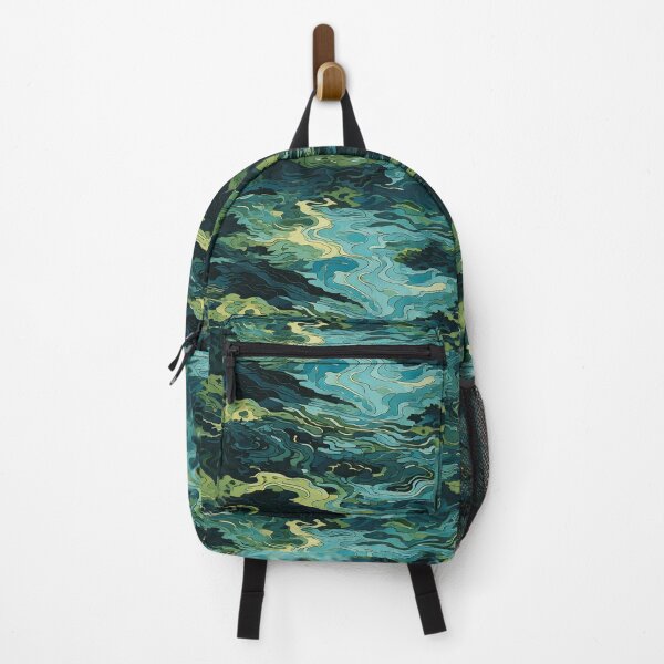 Item preview, Water ripple reflections in a forest lake camouflage pattern designed and sold by Designbes.