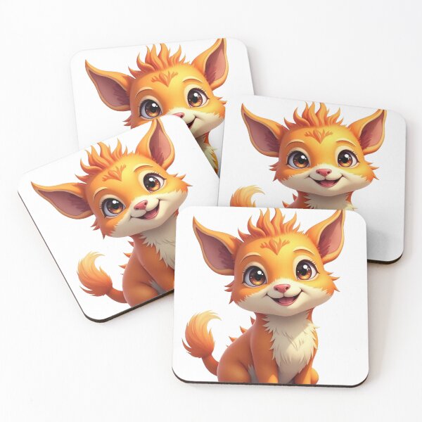 Item preview, Cute orange mythical creature designed and sold by Phanteom.