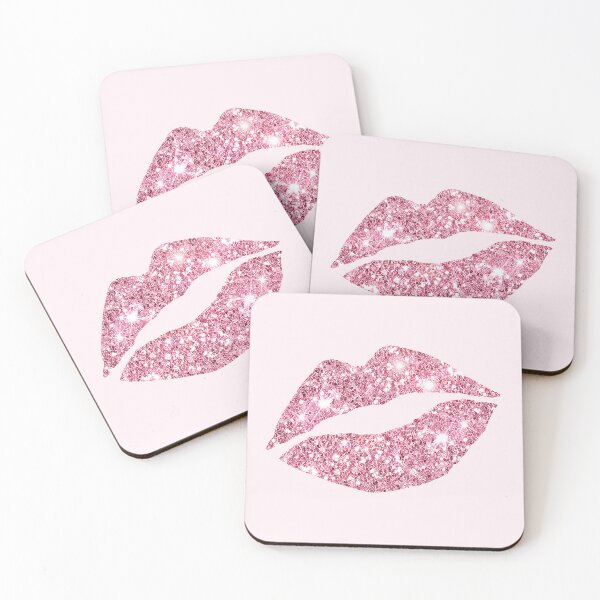 Item preview, Girly Coquette Pink Glitter Gloss Lips designed and sold by tanjica.