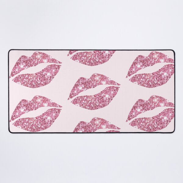 Item preview, Girly Coquette Pink Glitter Gloss Lips designed and sold by tanjica.