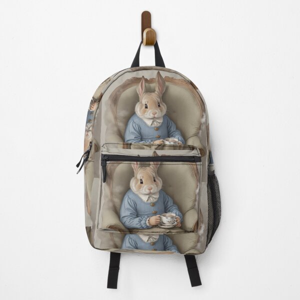 Item preview, Mother Rabbit Enjoying her quiet tea time illustration designed and sold by Vintage Designs +.
