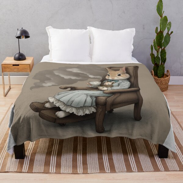 Item preview,  Mother Rabbit Enjoying her quiet tea time illustration designed and sold by Vintage Designs +.
