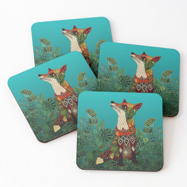 Item preview, floral fox designed and sold by scrummy.