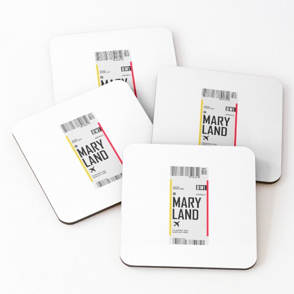 Item preview, Maryland Boarding Pass USA Travel Ticket Sticker designed and sold by TulipaGraphics.
