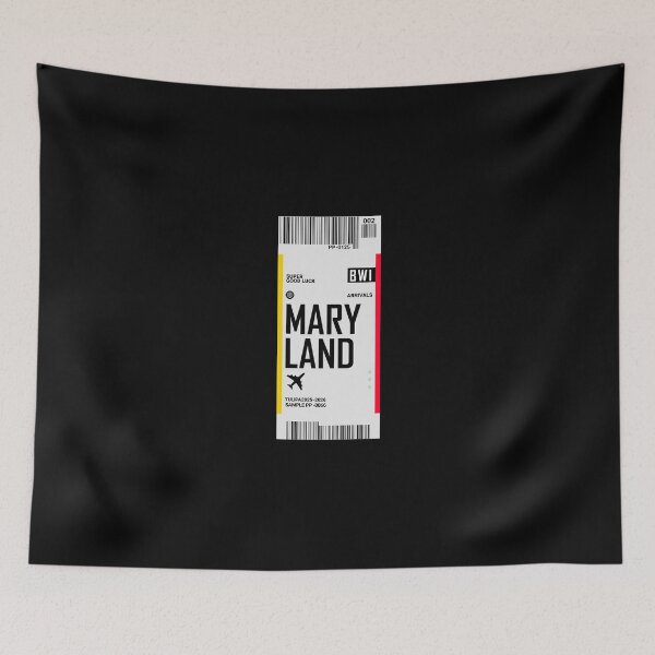 Item preview, Maryland Boarding Pass USA Travel Ticket Sticker designed and sold by TulipaGraphics.