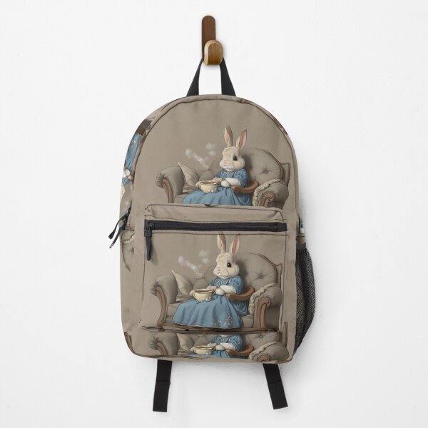 Item preview, Mother Rabbit Enjoying her quiet tea time illustration designed and sold by Vintage Designs +.