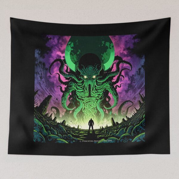 Item preview,  Cthulhu the evil all seeing Eldritch Lovecraftian God Anime Manga style art designed and sold by Vintage Designs +.