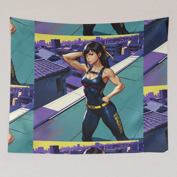 Item preview, Ninja Assassin Female Anime Manga illustration pop culture designed and sold by Vintage Designs +.