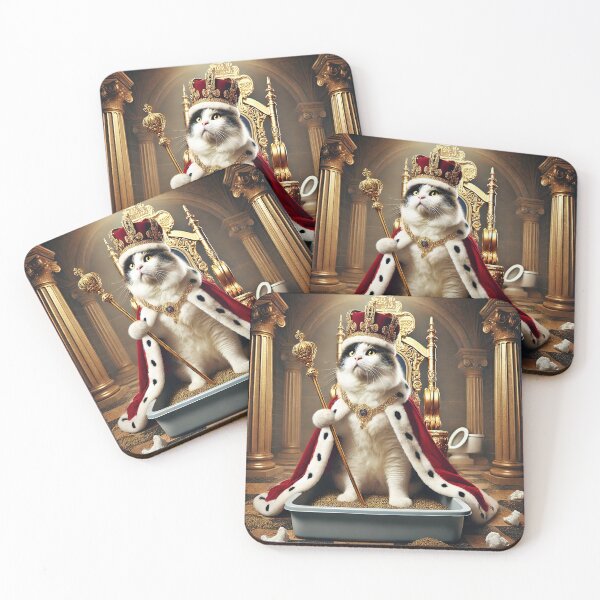 Item preview, Behold, the Litter Box King! designed and sold by RK - Shop.