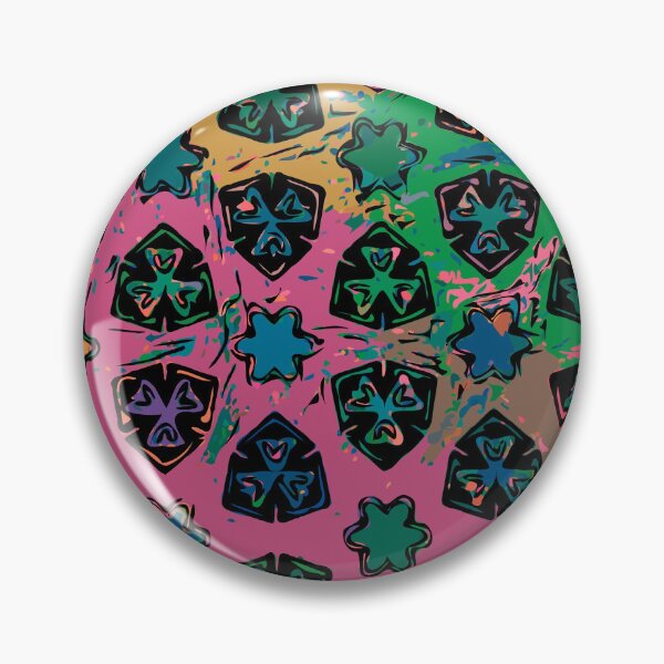 Item preview, Caos vibrante: patrón abstracto de trébol y estrella designed and sold by elliebart.
