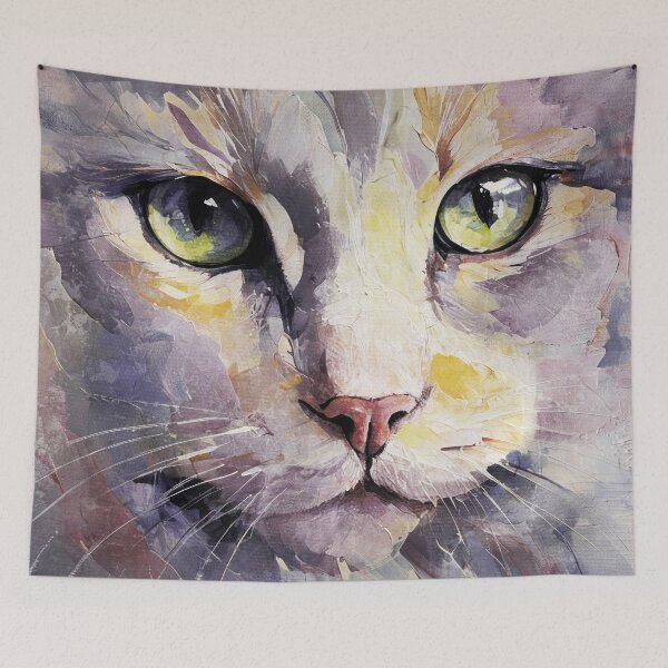 Item preview, Dreamy Green-Eyed Cat designed and sold by caracatita75.