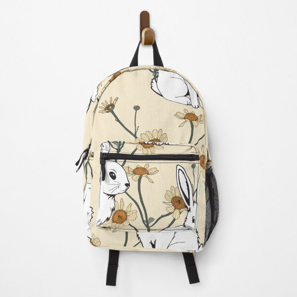 Item preview, Seamless vector pattern with cute, rabbits on floral background. designed and sold by MatyKotiv.