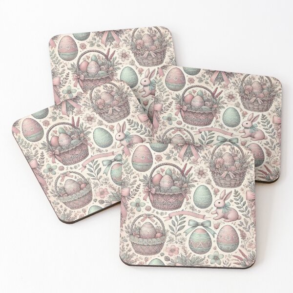 Item preview, Whimsical Easter Baskets & Eggs Pattern designed and sold by Baharaby.