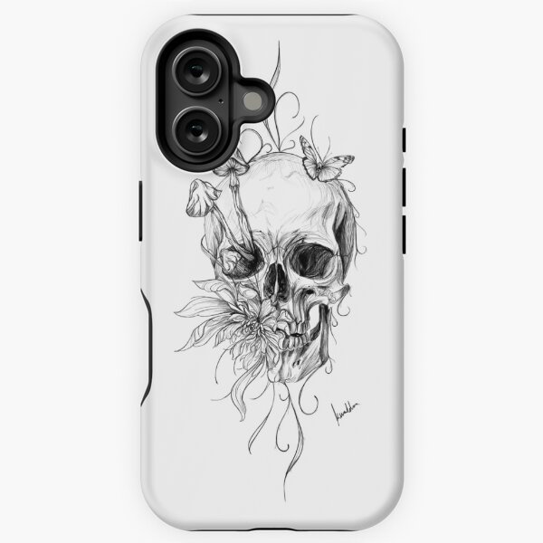 Vista previa del artículo con la obra «Flores de calavera/hongo», diseñado y vendido por SapphireArt6.