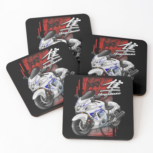 Item preview, Suzuki GSX1300R Hayabusa 2009 (Glass White & Mystic Metallic Silver) for Motorcycle Riders designed and sold by MotoApparelHub.