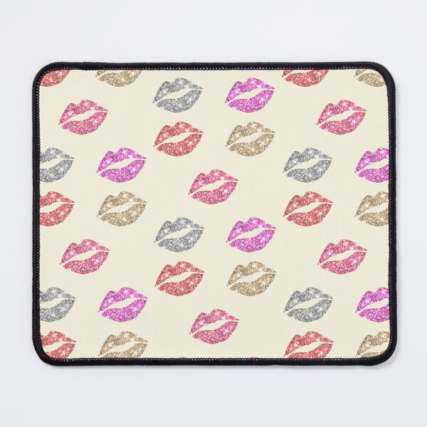 Item preview, Colorful Shiny Glitter Lips Kisses on Beige designed and sold by tanjica.