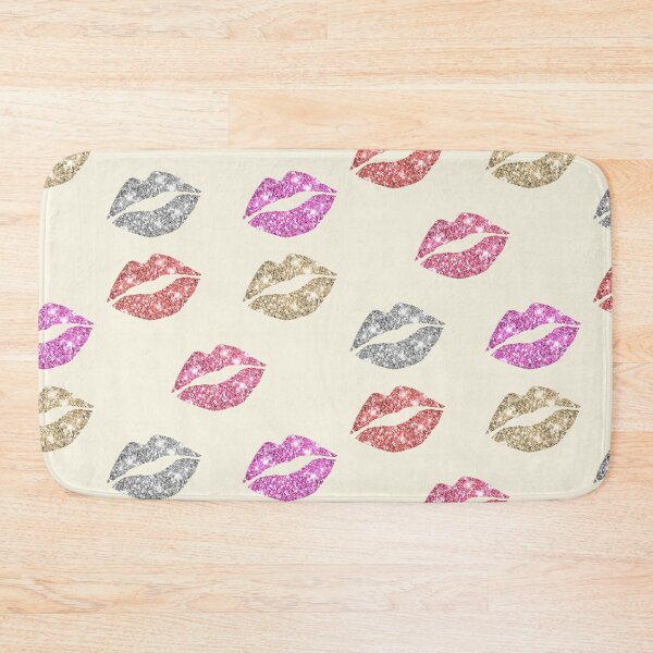 Item preview, Colorful Shiny Glitter Lips Kisses on Beige designed and sold by tanjica.