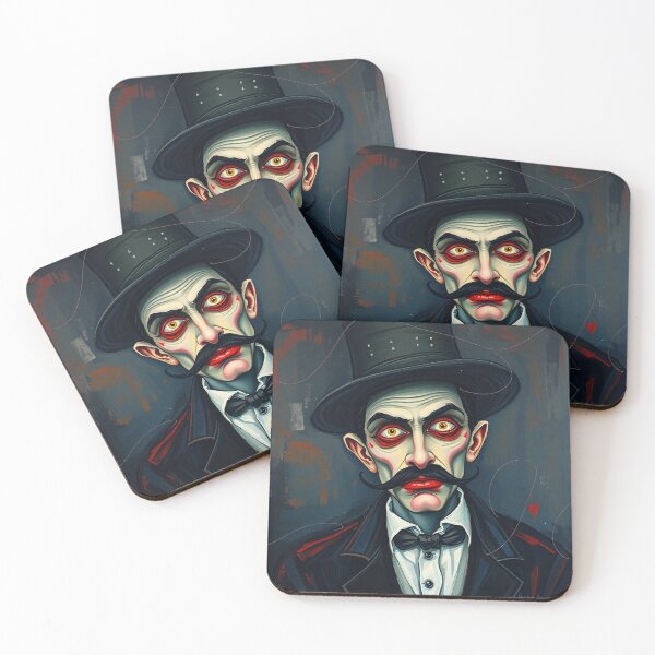Item preview,  Creepy stylized Haunted House  portrait of a old man with a mustache designed and sold by Vintage Designs +.
