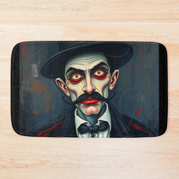 Item preview, Creepy stylized Haunted House portrait of a old man with a mustache designed and sold by Vintage Designs +.