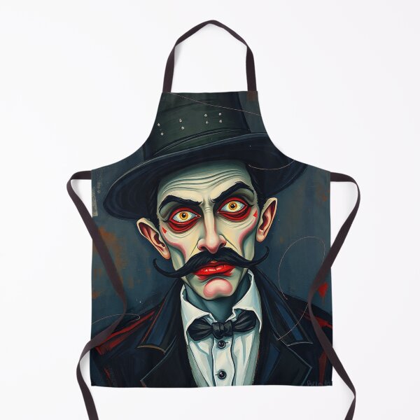 Item preview, Creepy stylized Haunted House portrait of a old man with a mustache designed and sold by Vintage Designs +.