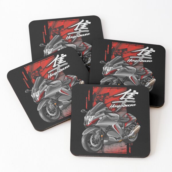 Item preview, Suzuki GSX1300R Hayabusa (Metallic Thuder Grey with Candy Daring Red) for Motorcycle Riders designed and sold by MotoApparelHub.