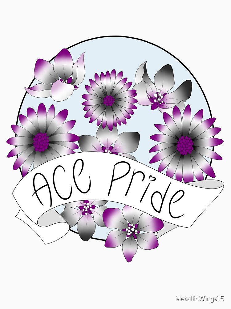 Ace Pride Flowers T Shirt By Metallicwings15 Redbubble