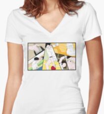 Ping Pong The Animation Print Women's Fitted V-Neck T-Shirt